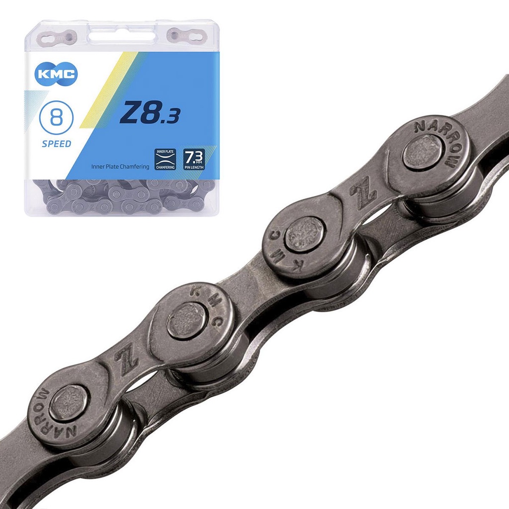 CORRENTE 8V INDEX Z8.3 - KMC CINZA (1/2X11/128X116L)