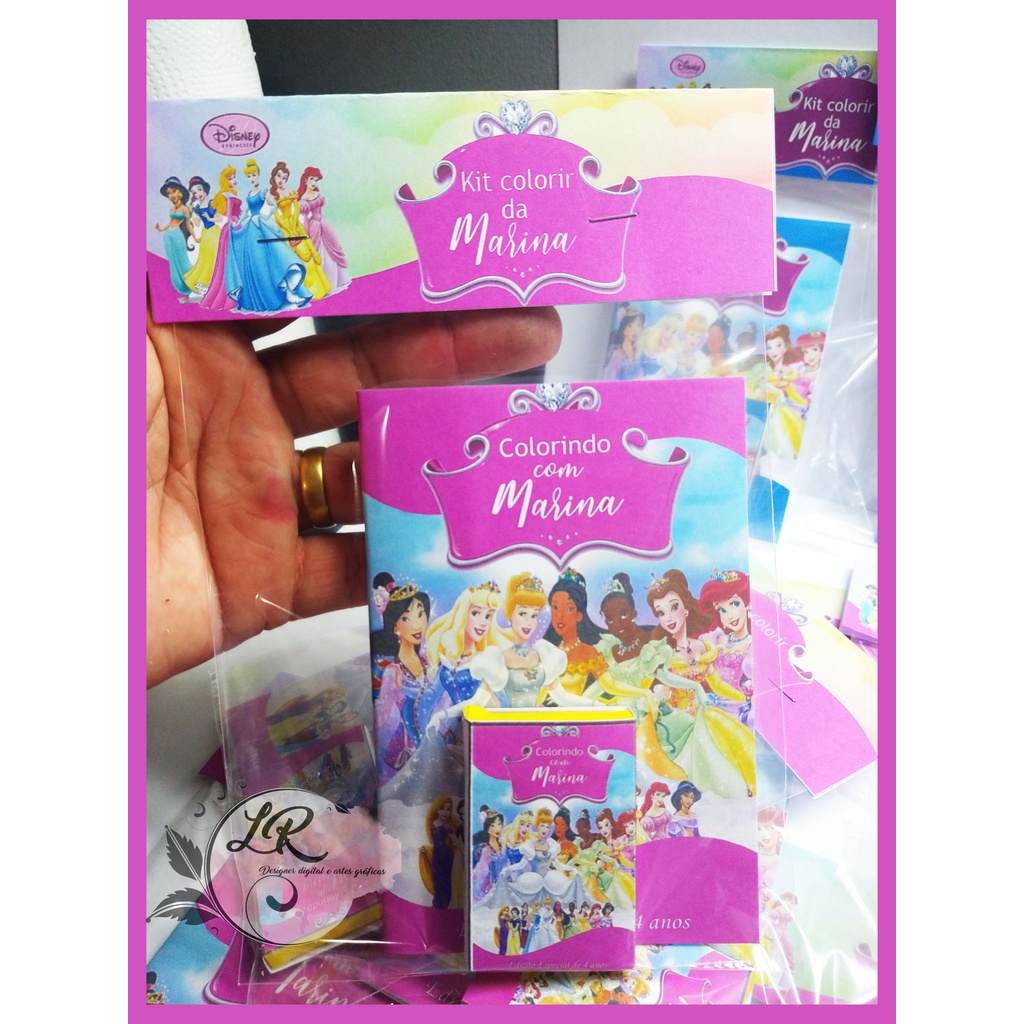 Kit colorir Princesas (PEDIDO MÍNIMO 10 UNIDADES)