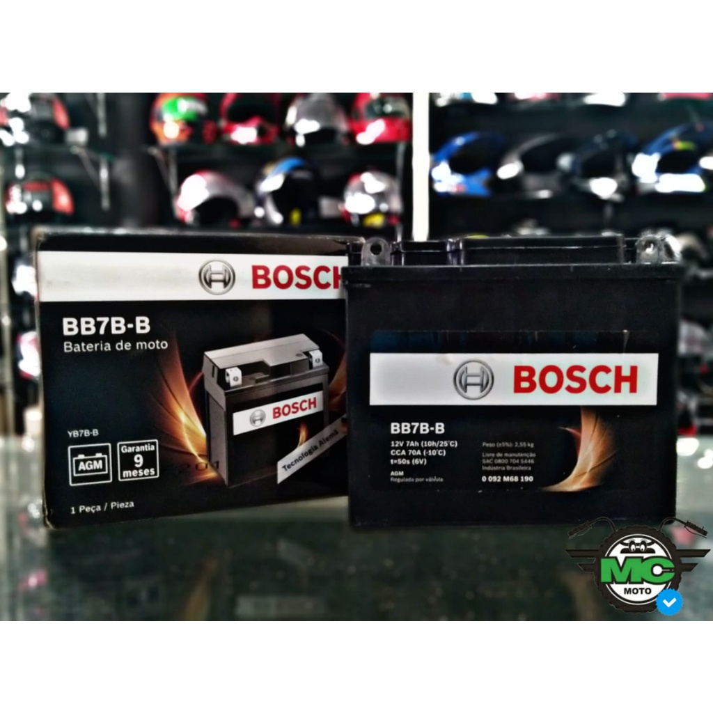 Bateria Moto 12v 7ah Bosch Bb7b-b | Shopee Brasil