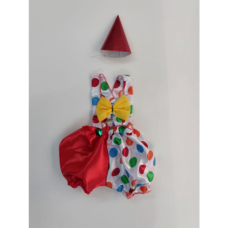 Fantasia Palhaço Infantil - Palhaço Com Chapéu | Shopee Brasil