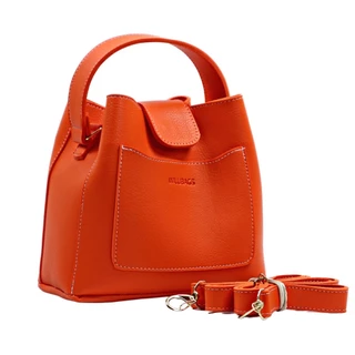Bolsa Feminina Saquinho Tiracolo Com Divisórias Internas Alça De Mão E Bolso Externo