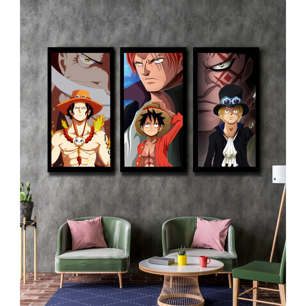 QUADROS DECORATIVOS ONE PIECE GAME ROBLOX MENINO MENINA JOGOS KIT 5 PEÇAS