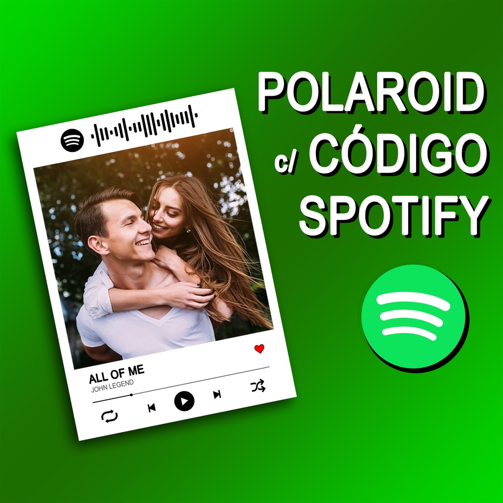 Polaroid com Música e Código Spotify Personalizado - Envio Imediato - Alta Qualidade Full HD