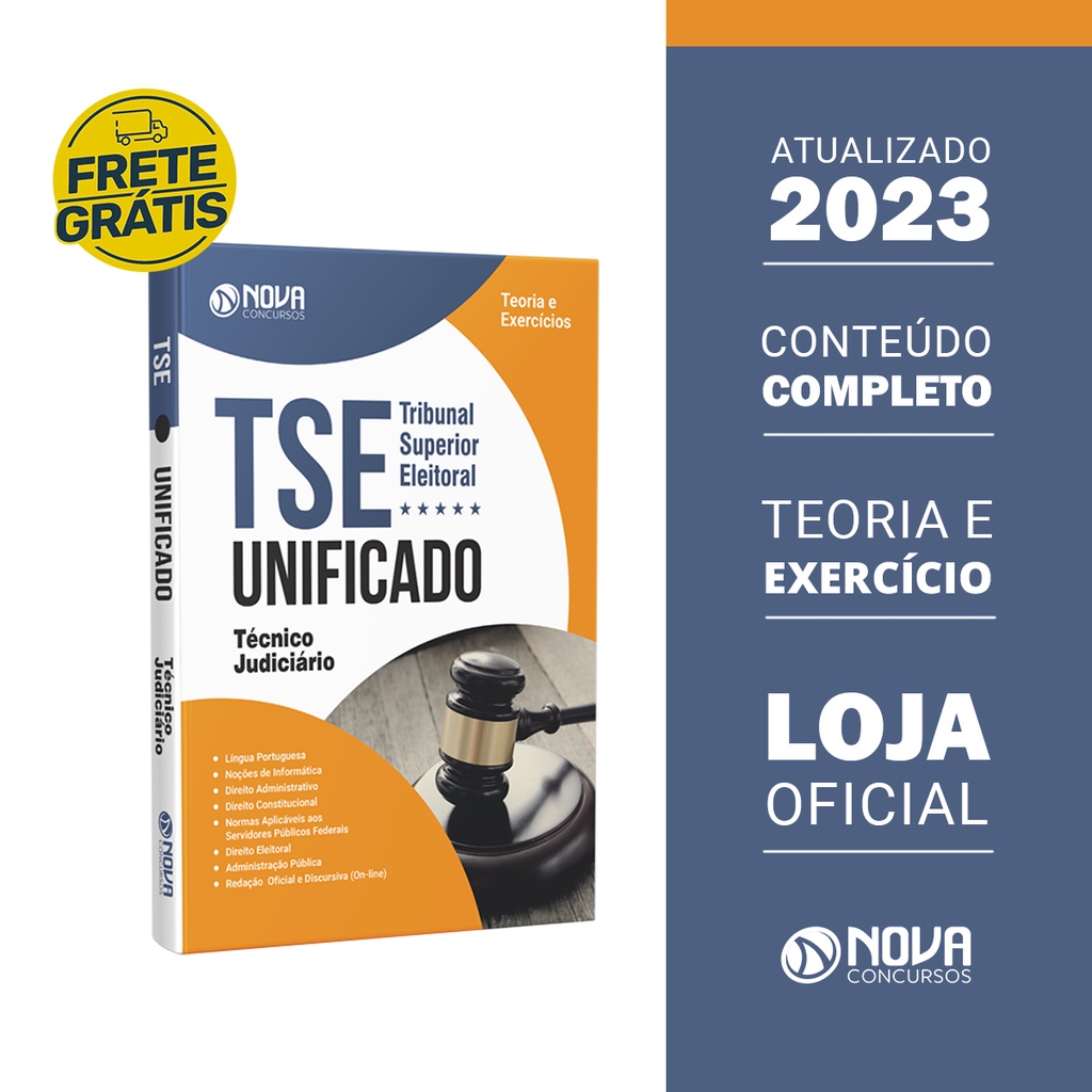 Apostila TSE Unificado 2023 - Técnico Judiciário