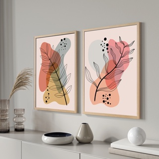 Quadros decorativos para sala Abstrato Aquarela Desenho
