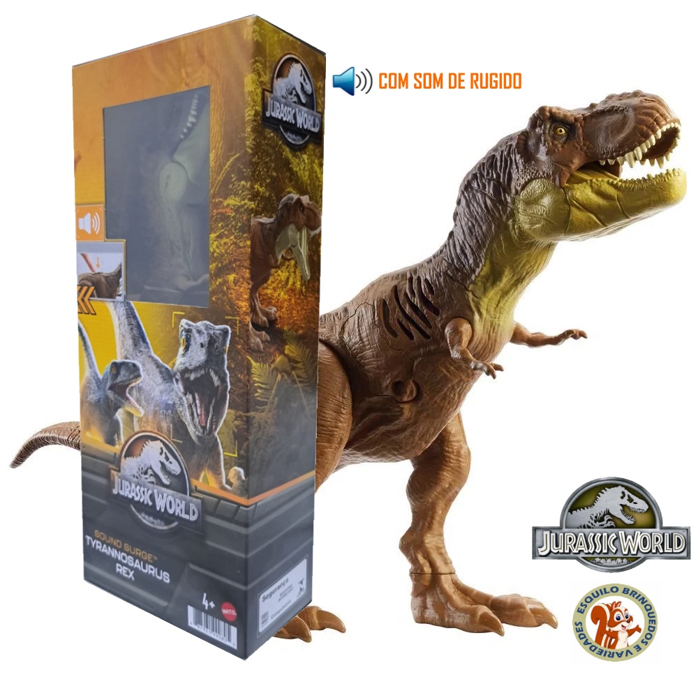 Tiranossauro Rex C/Som Jurassic World 4+