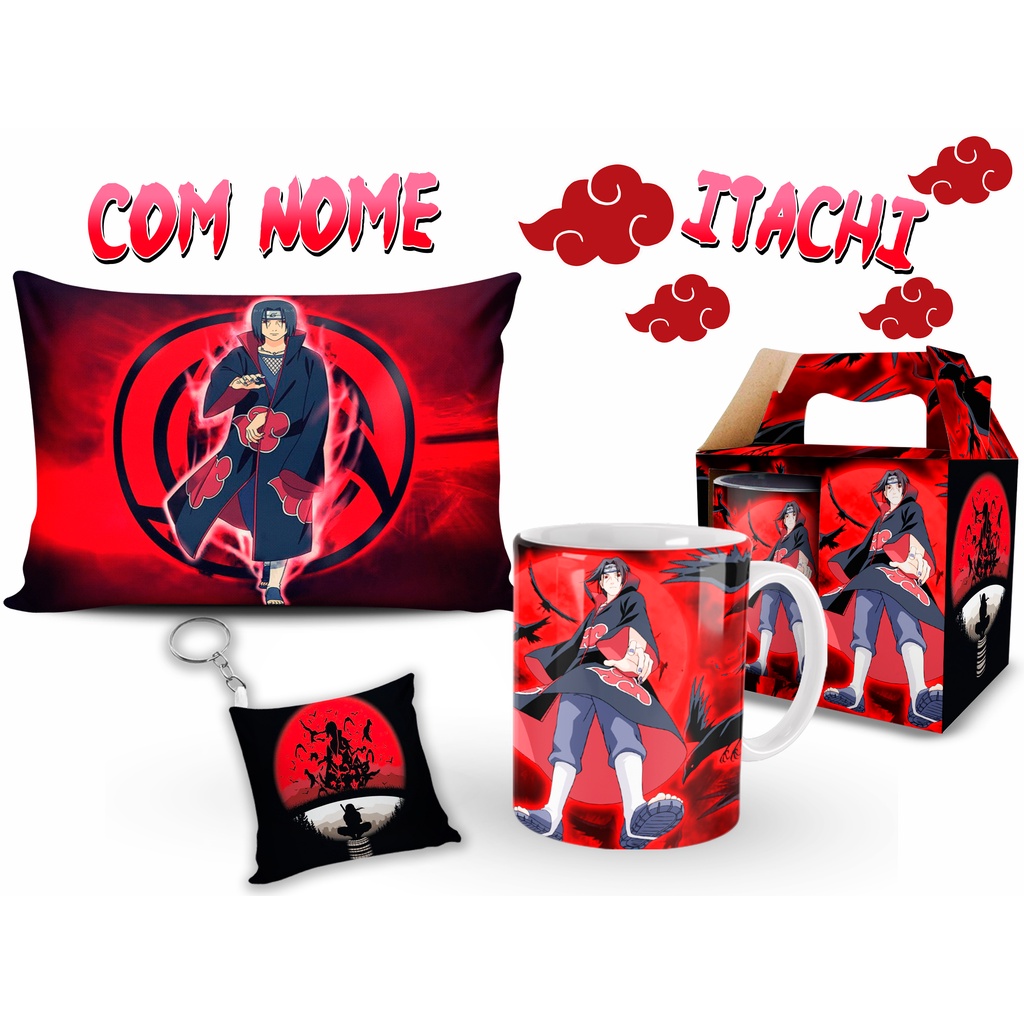 Caneca Itachi Uchiha + Kit com Nome Personalizado