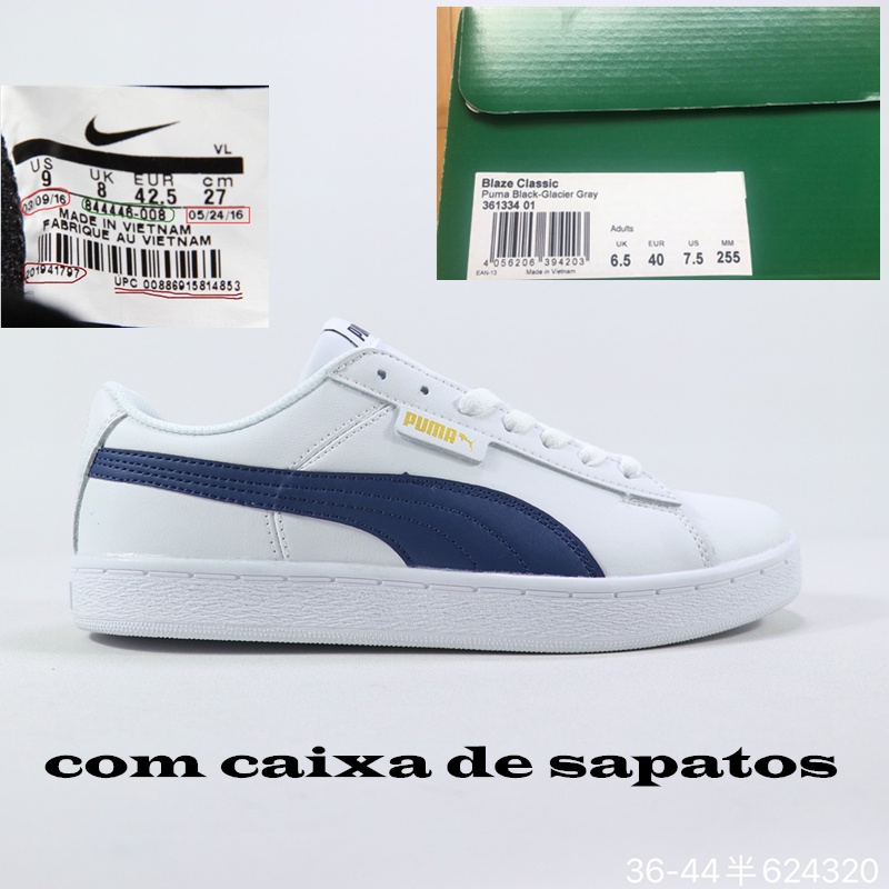 PUMA 2020 Tenis De Mola De Ponta Baixa White Blue Desconto no Preco