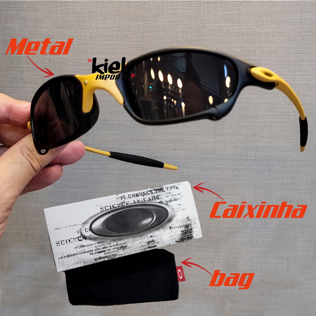 Óculos de Sol Juliet X-Metal Lentes 24k Polarizadas Double x, Tio2