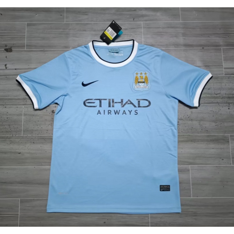 13/14 Manchester City Retro Camisa De Futebol Em Casa ll 1-1
