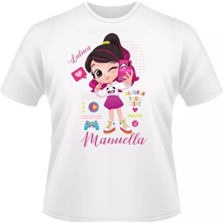 Camiseta Luluca Infantil Camisa Personagens Do Desenho Verão r  Criança Presente Festa Juvenil Meninas - Rosa Pink