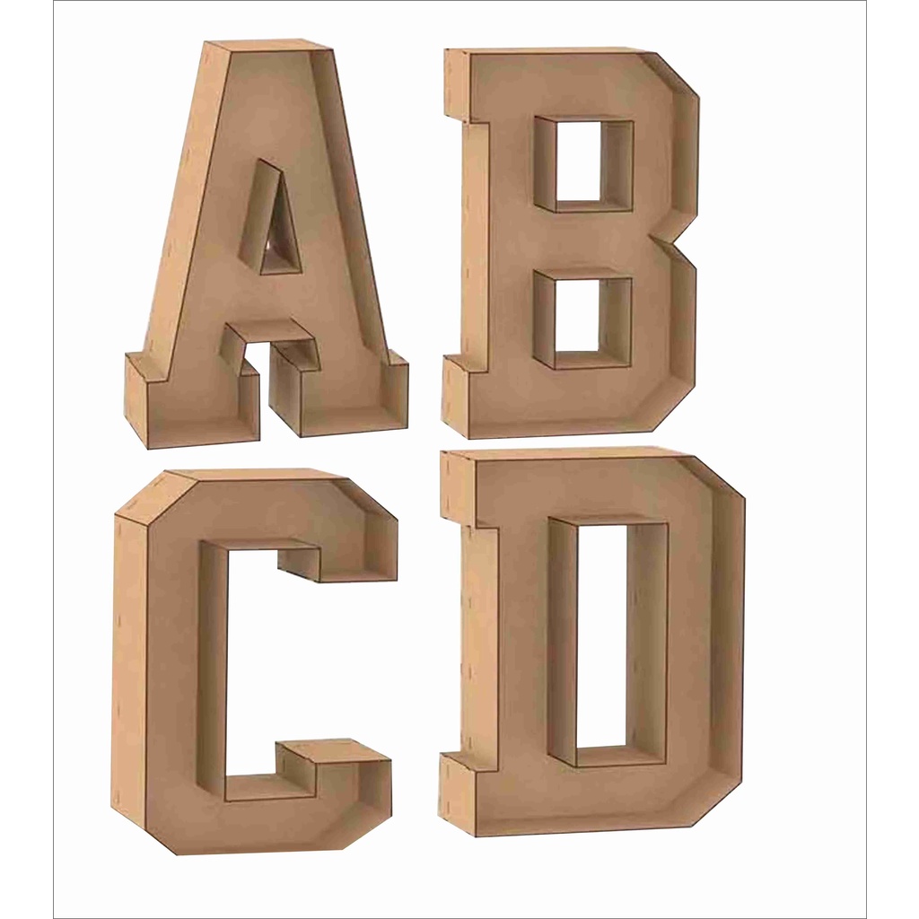 Alfabeto Letra Caixa Em Mdf Para Colocação De Bexigas 60 Cm | Shopee Brasil