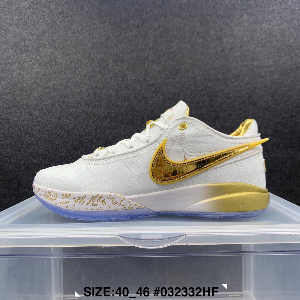 NK LeBron James 20 Witness VII Sapato De Basquetebol DM1122-003 Tênis Los Angeles Lakers Prático E Resistente Ao Desgaste Sapatos De Absorção De Choque Casual