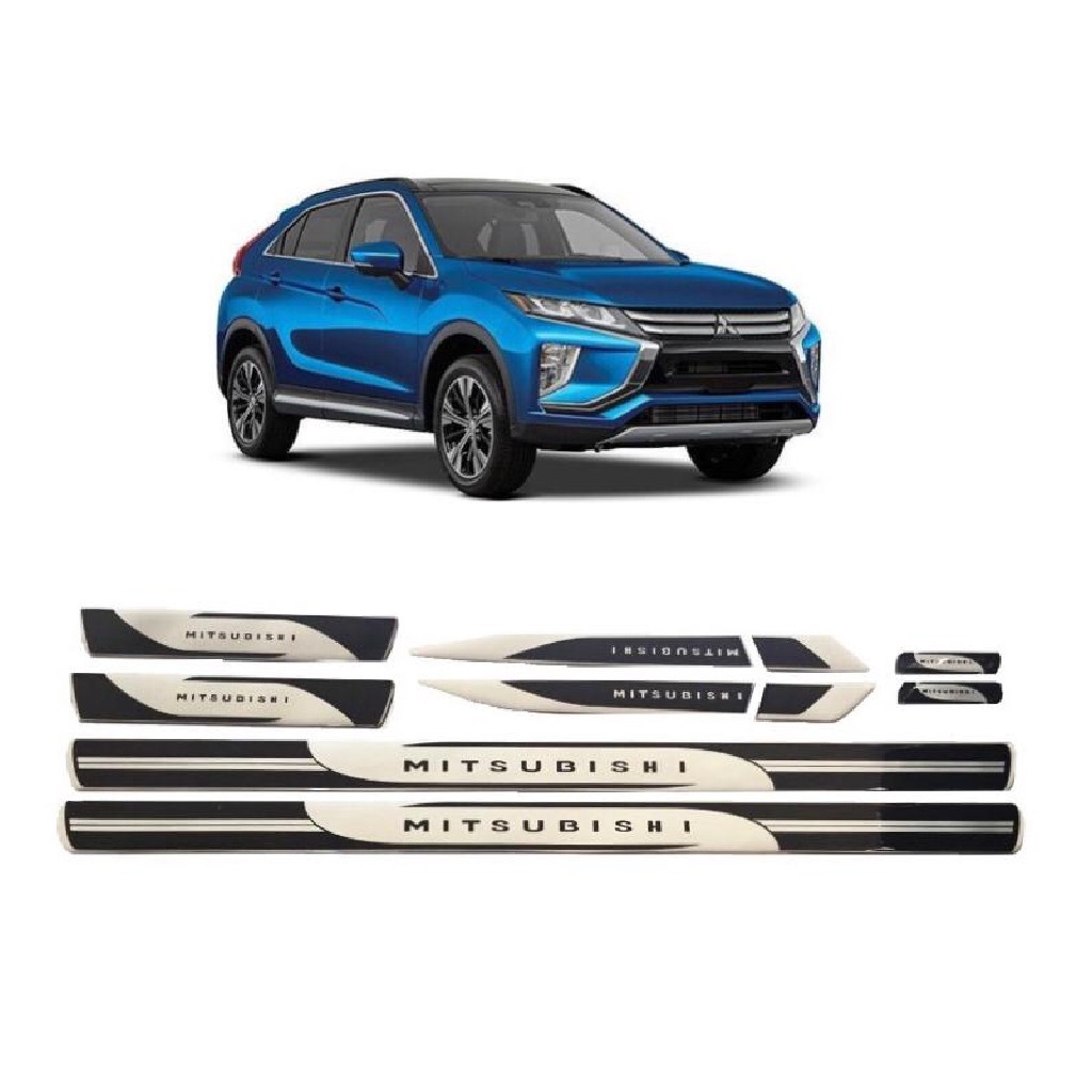 Kit Mitsubishi Jogo De Soleiras Aplique Lateral Aplique De Coluna Shopee Brasil