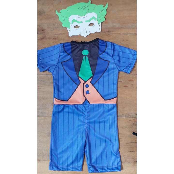 Fantasia Roupa Infantil Coringa com Máscara | Shopee Brasil