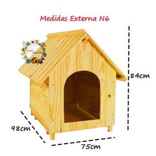 Casinha de Madeira N6 Para Cachorro Cães Cão Porte Grande Feito de ...
