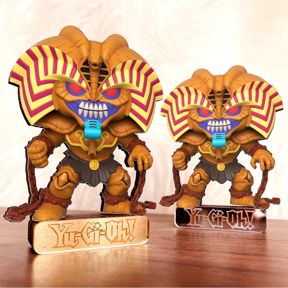 Kit Totens Yu-Gi-Oh Pop Mdf Adesivado Base em Acrílico Espelhado Boneco Enfeite Decoração Geek Nerd Yugioh Colecionável Enfeite Presente Decorativo Desenho Animado Duelo de Monstros