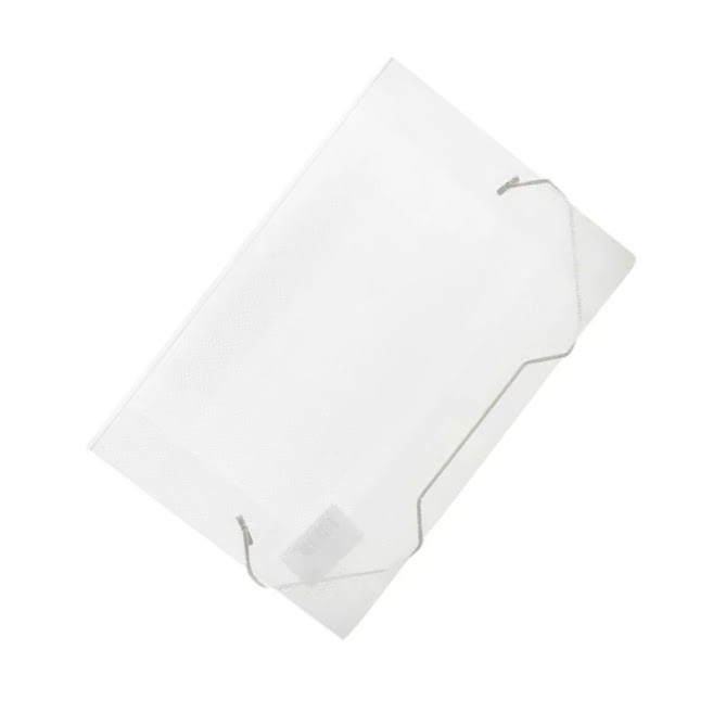 Pasta Plástica Fina Transparente com Elástico Protetor de Documento A4 ...
