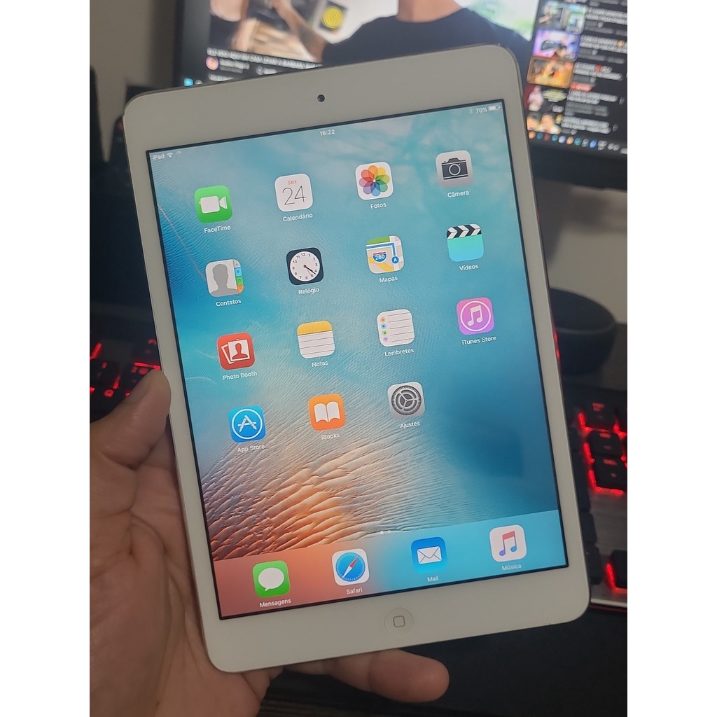 iPad Mini 64gb A1432 7.9 Pol 64gb Branco Ios 9.3.5 (13g36