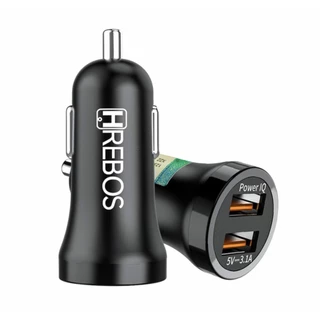 Carregador Veicular Rápido Duplo Usb Para Celular