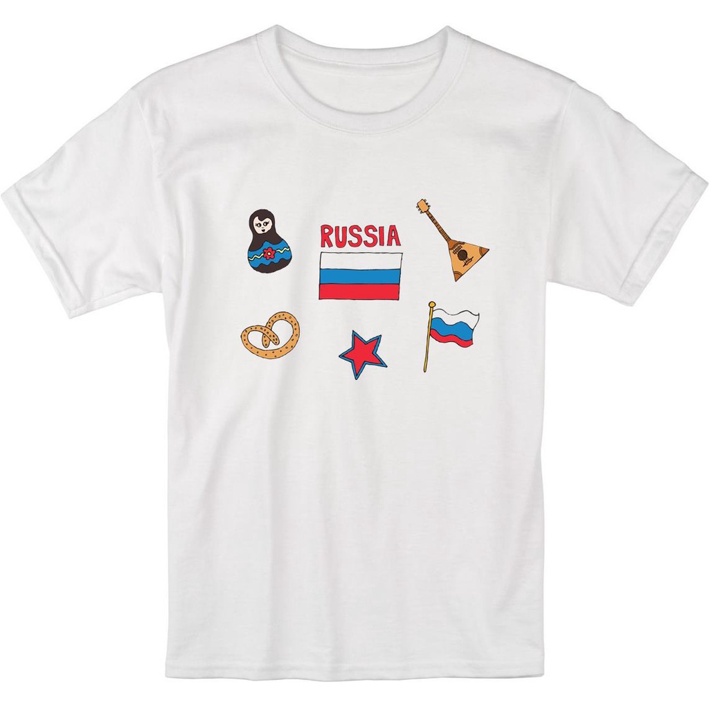 Camiseta Rússia, Moscou Russo Unissex 003