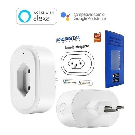 Smart Tomada Wifi Compativél Alexa e Google Assistente 16A ou 20A com marcado de consumo de energia.