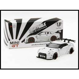 MINI GT MGT00009 9 LB WORKS Nissan-R (R35) Tipo 1 , Asa Traseira Ver 1 Branco Mate 1 : 64 Modelo Em Balança Fundida Carro