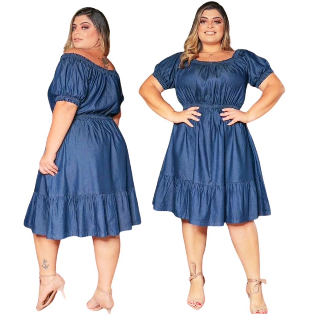 Vestido Feminino Mullet Plus Size Moda Feminina Saruel Lindo 28