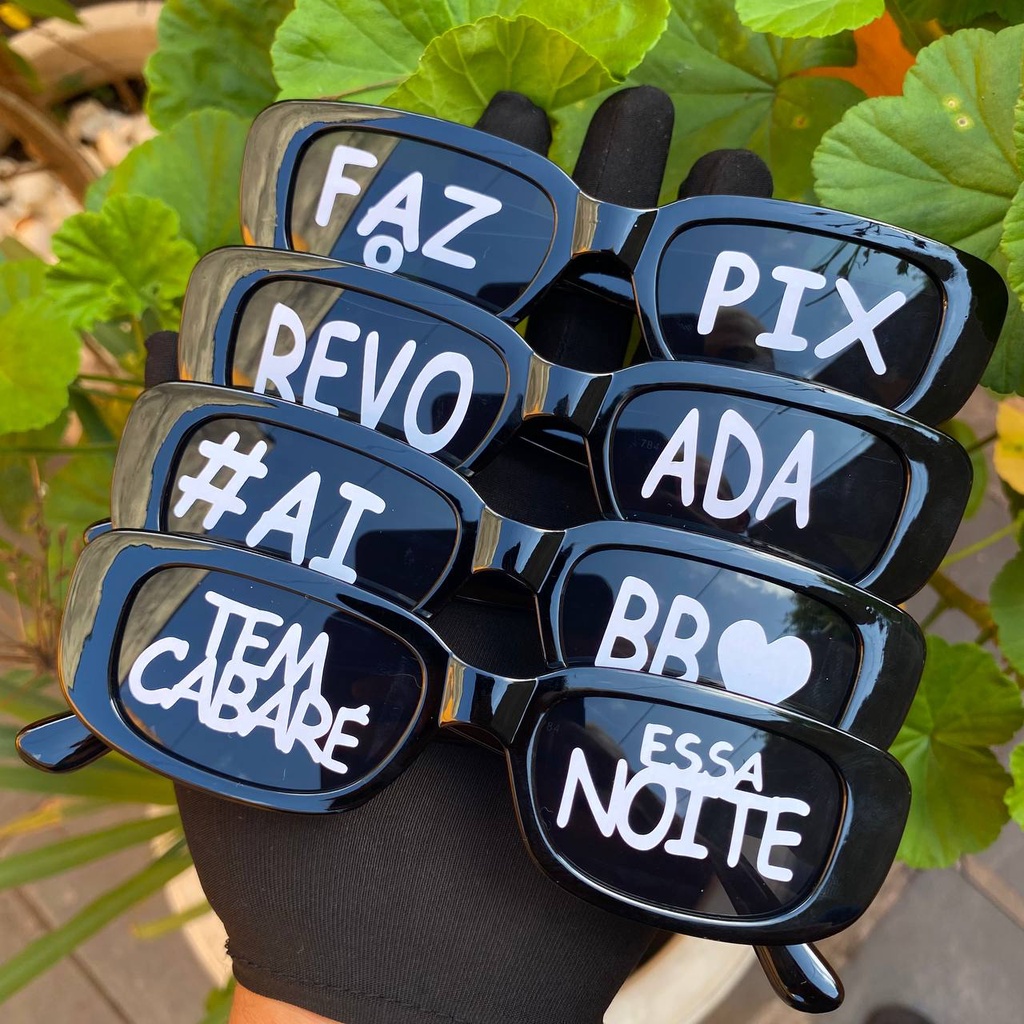 Óculos Vintage Personalizado Com Escrita Ou Sem TikTok ...