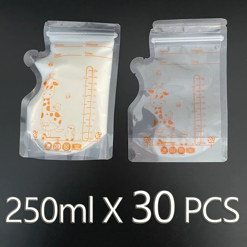 250ml 30PCS Sacos Transparentes Para Armazenar Leite Materno Saco De ...