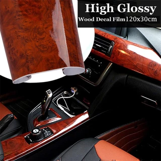 1 Rolo De 120x30cm/47,2x11,8 Polegadas Película Brilhante Maroon Adesivo Autocolante De Vinil Decalque Para Carros De Madeira À Prova D'água Estilo Interior De Motocicletas
