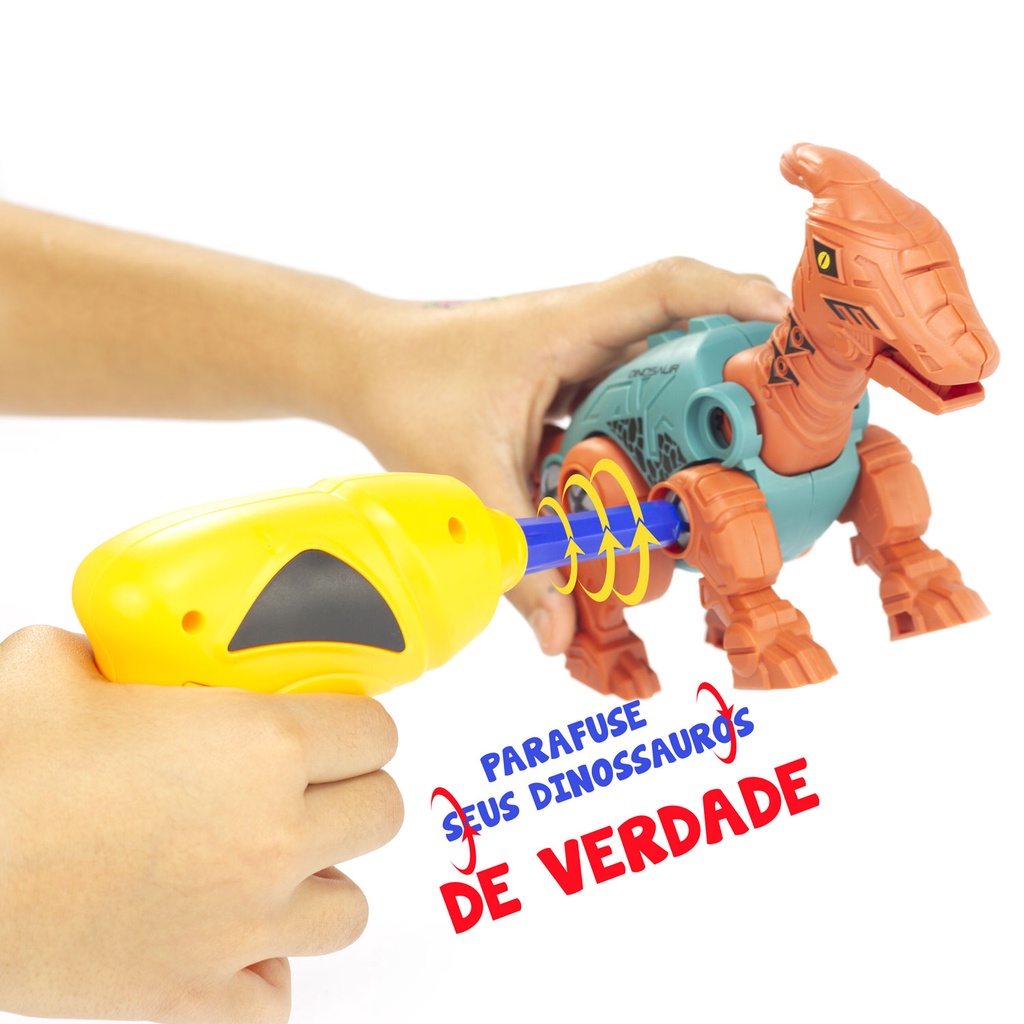 Dinossauro Monta Desmonta Dino Brinquedo Infantil T-Rex Dino Robo De Montar  Com Ferramenta Coleção : : Brinquedos e Jogos