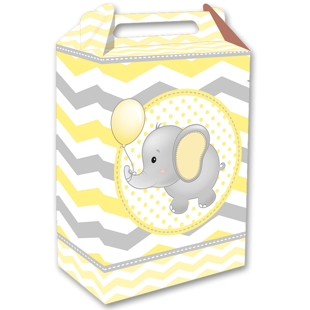 clipart de elefante para chá de bebê amarelo