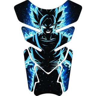  Protetor De Tanque Moto Resinado Tankpad Universal Dragon Ball Z Goku modelo preto e azul anime (F)