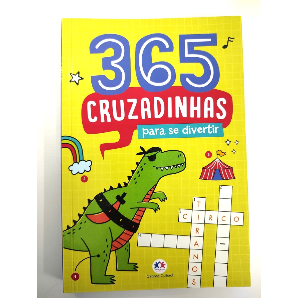 Livro 365 atividades de cruzadinhas para se divertir. | Shopee Brasil