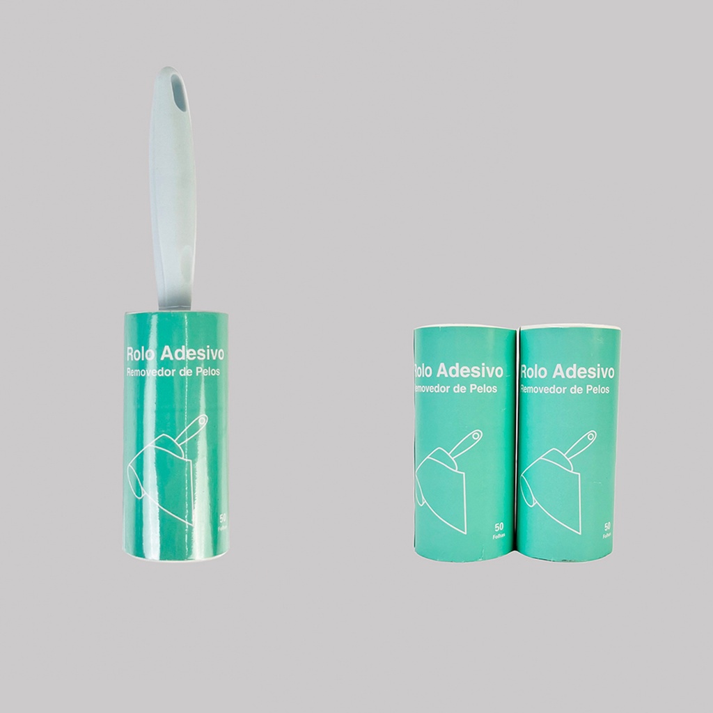 Kit Rolo Adesivo 50 Folhas Refil 2 Unidades - Allmini