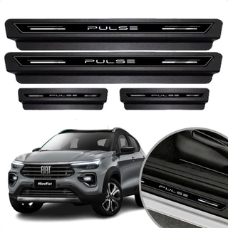 Jogo Soleira Proteção Premium Preto Black Fiat Pulse 2022