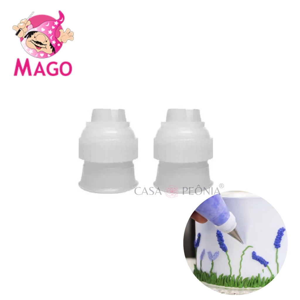 2 Adaptadores para Bico de Confeitar Pequeno - Mago