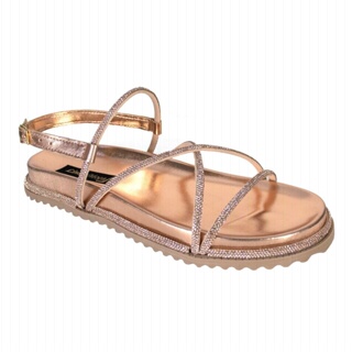 Sandalia Feminina Papete Birken Lançamento Promoção Metalizado Rose Pronta Entrega Envio Imediato