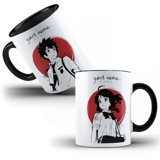 Caneca de Porcelana Personalizada Your Name Mitsuha e Taki Anime