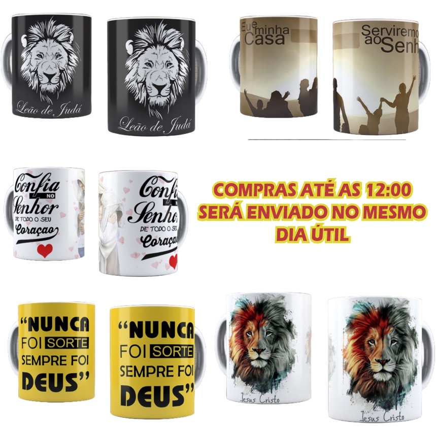 Caneca Religiosa Presente Cristãos Evangélicos e Católicos