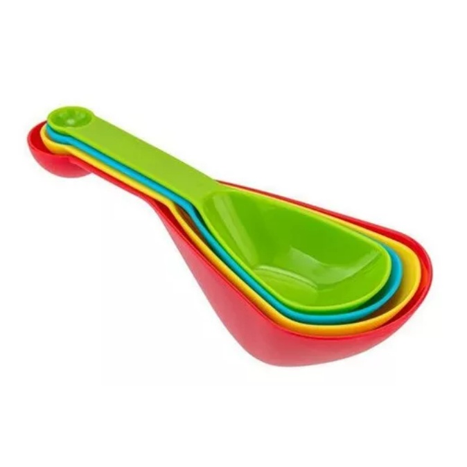 kit c/4 colheres medidoras com 8 medidas para receitas - C&a
