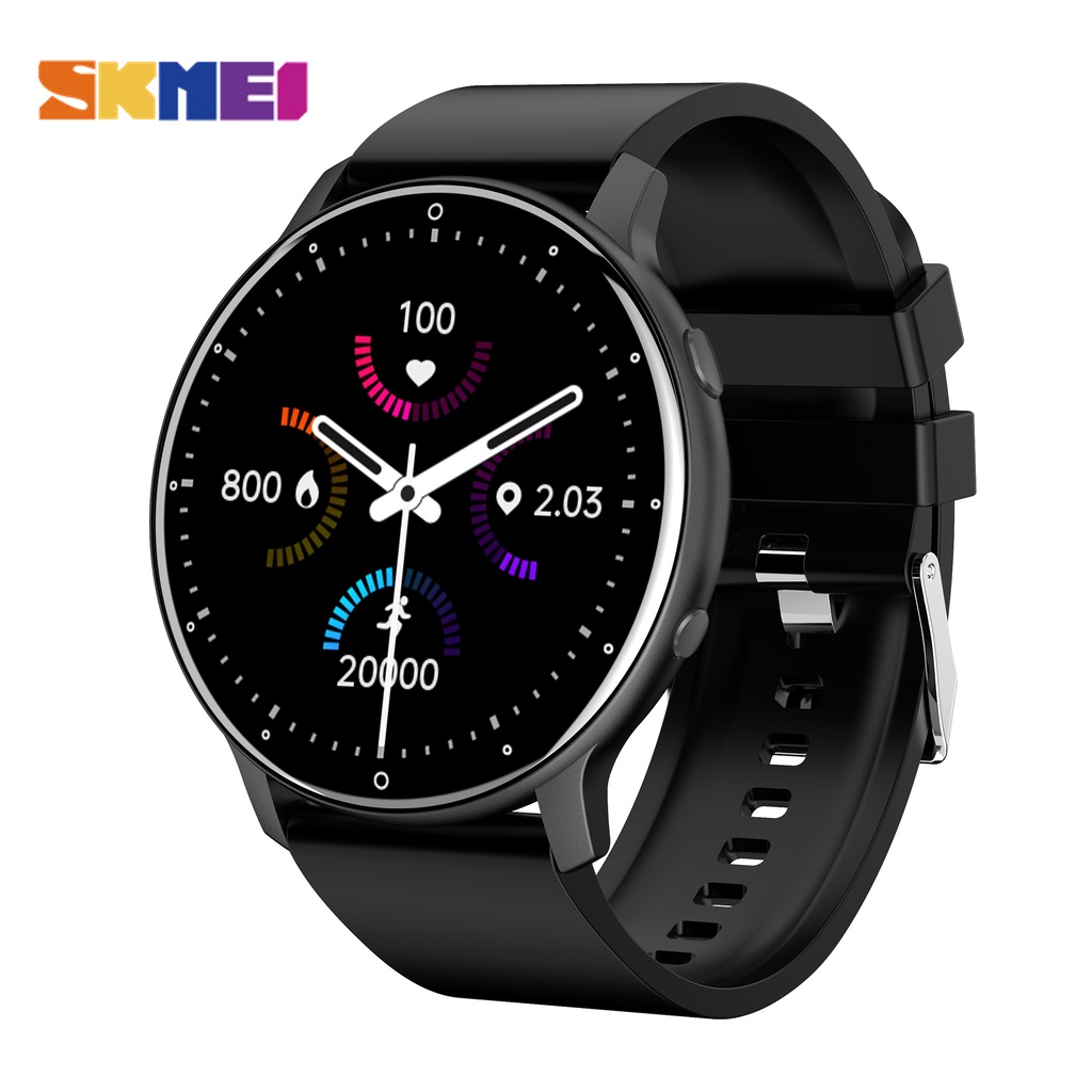 Smartwatch SKMEI Para Telefones Android E iOS IP68 Monitor De Atividade À Prova D'água Com Tela Colorida De Toque Completo Freqüência Cardíaca Pedômetro Sono