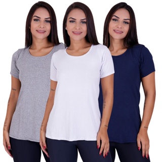 Kit 3 Blusa Academia Camiseta Vest Legging Feminina Fitness Manga Tapa Bumbum Básica Viscolycra