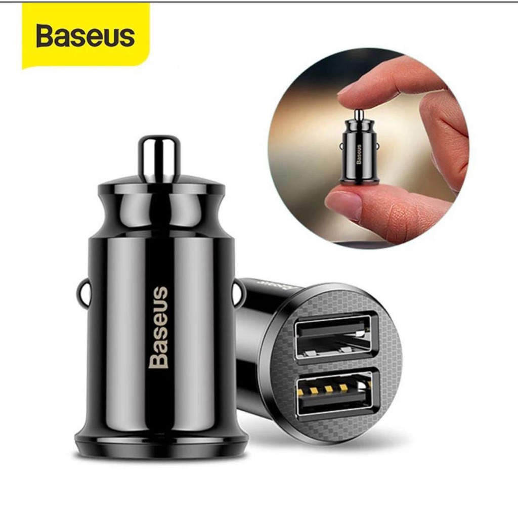 Carregador Veicular Baseus Mini Turbo 3.1a Rapido Usb Duplo | Shopee Brasil