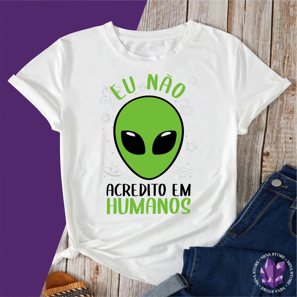 Camisa Camiseta Longline Alien Alienígena Tumbler Neon Desenho Blusa