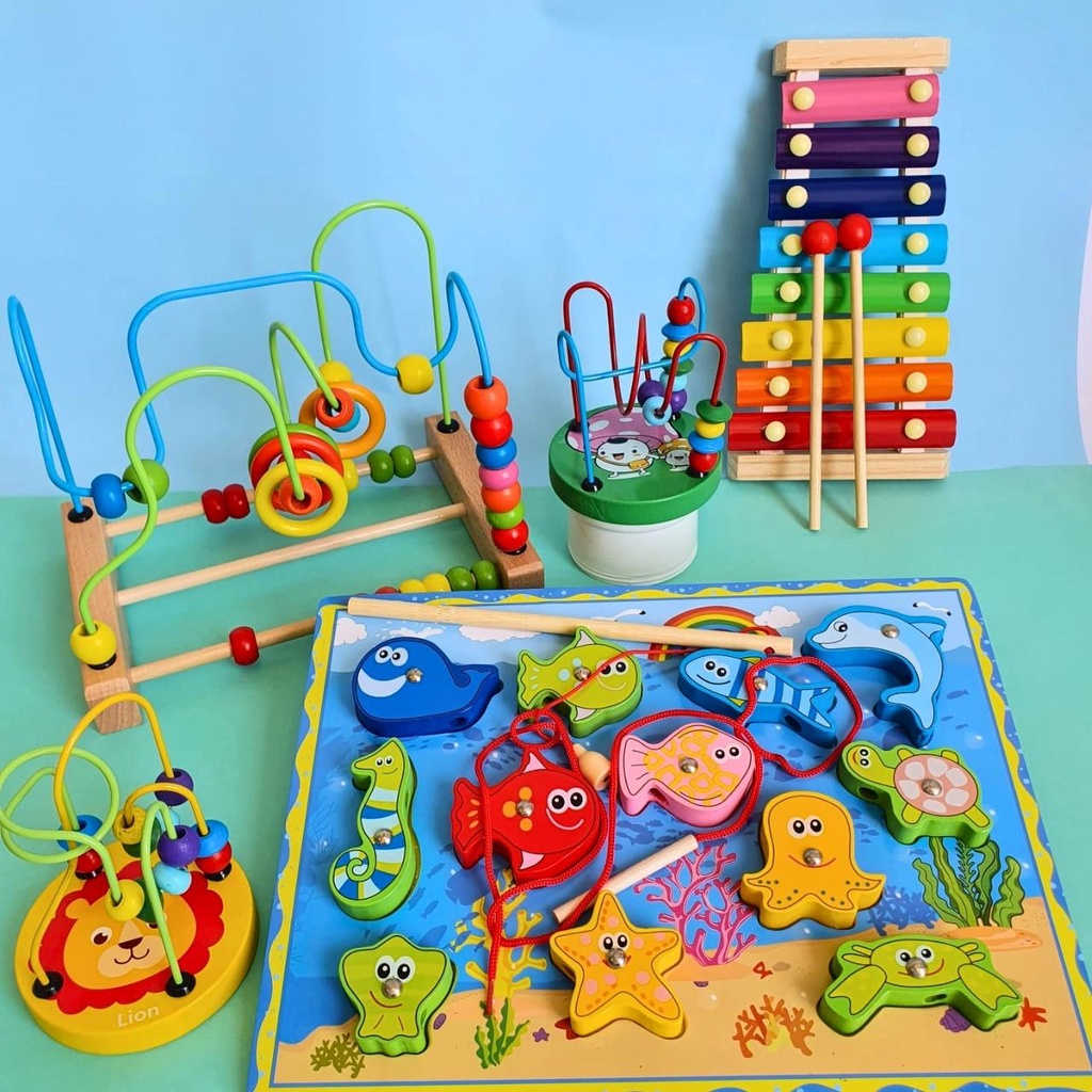 Cometa Brinquedos, Brinquedo Educativo, Jogo de Encaixe, Esferas com 40  peças, Colorido