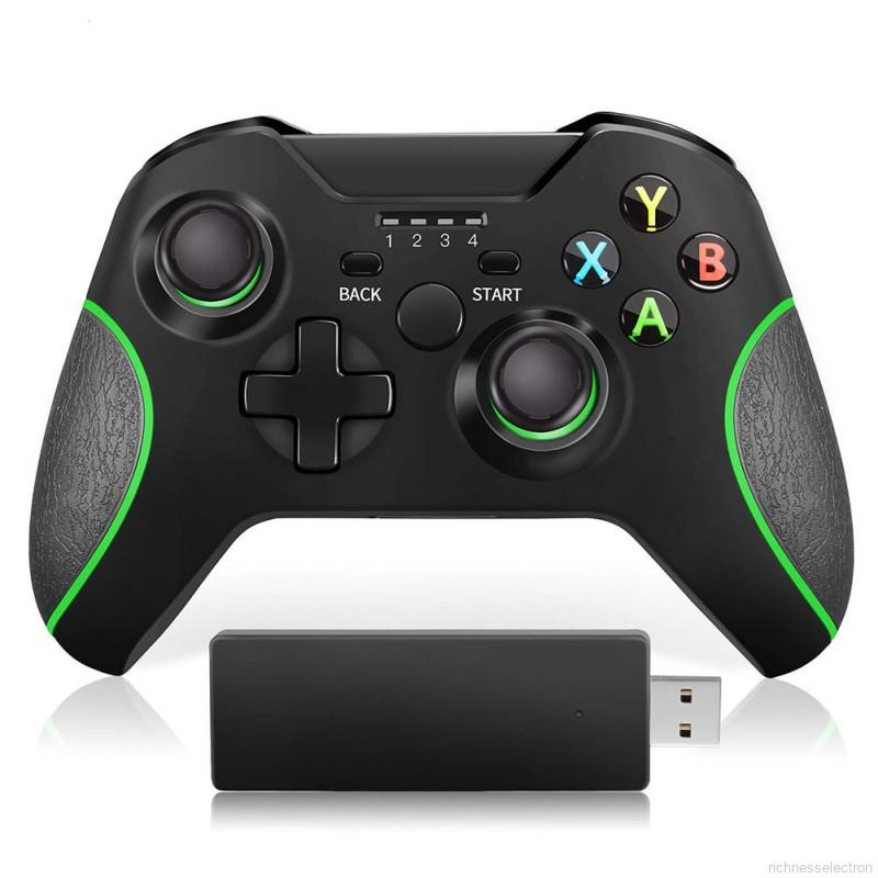 Controle sem fio para Xbox One, gamepad sem fio para PC com adaptador sem fio de 2,4 GHz, compatível com Xbox One / One S / One X / P3 Host / Windows 7/8/10