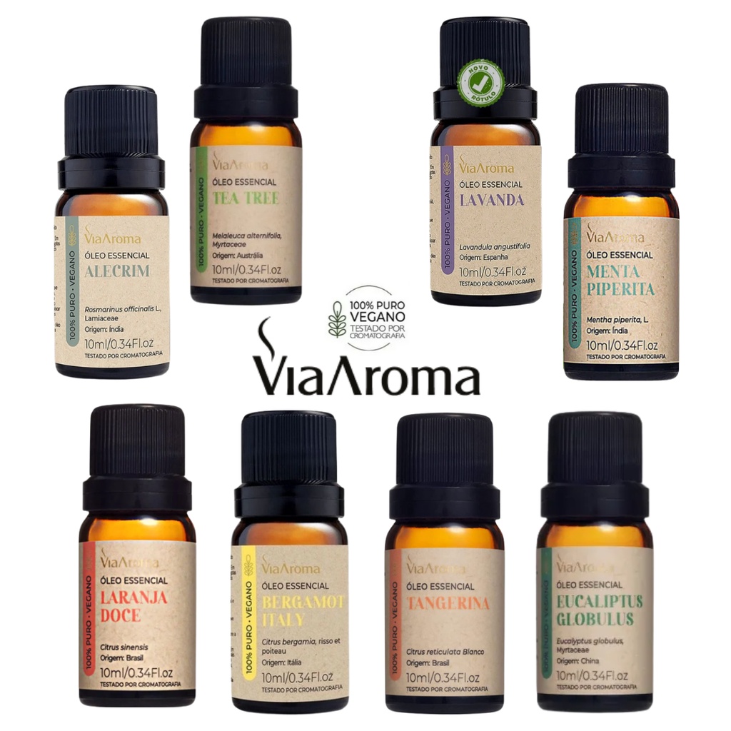 Oleo Essencial Via Aroma 100% Puro Aromaterapia