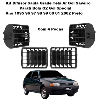 Kit Difusor Saida Ar Gol G2 Bola 95 96 97 98 99 4 Peças